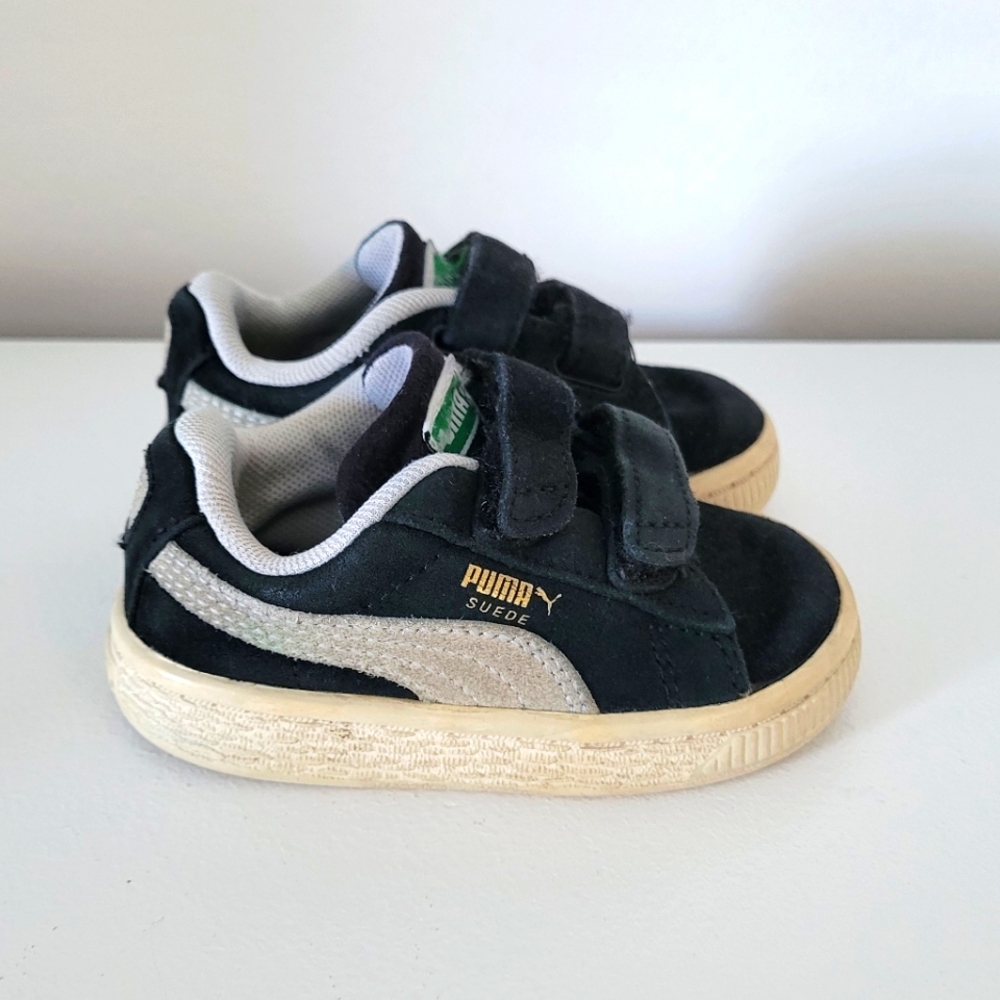 Puma Kids Toddler Black Suede Shoes - Size 4C
